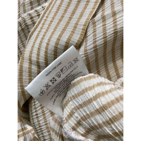 New. Faithfull the Brand Beige Striped Midi Dress. Size 4. Retails $180 - Picture 14 of 16